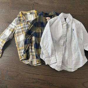 Set of 3 | size 3T button up long sleeve shirts